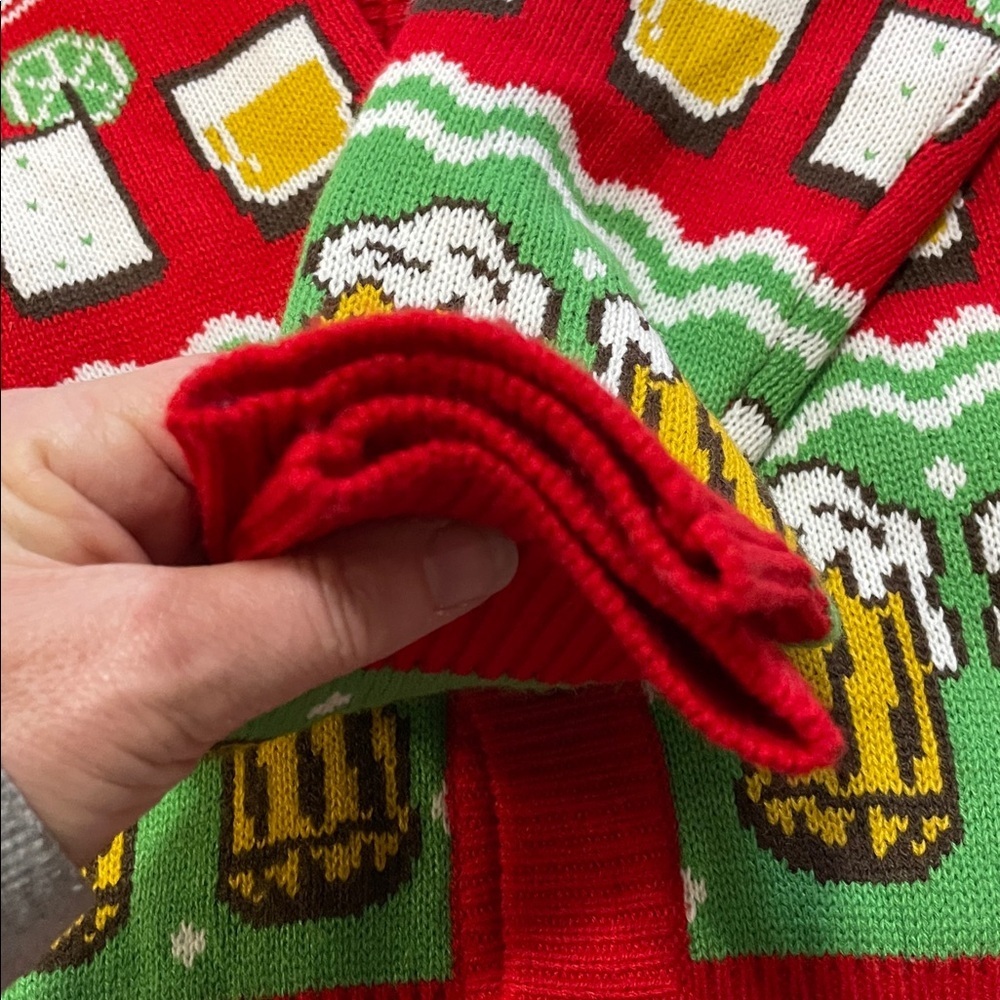 Cheesy | Christmas Jumpers |“Nightcap Before Christmas”|Cardigan |Size L |Unisex - Picture 16 of 16